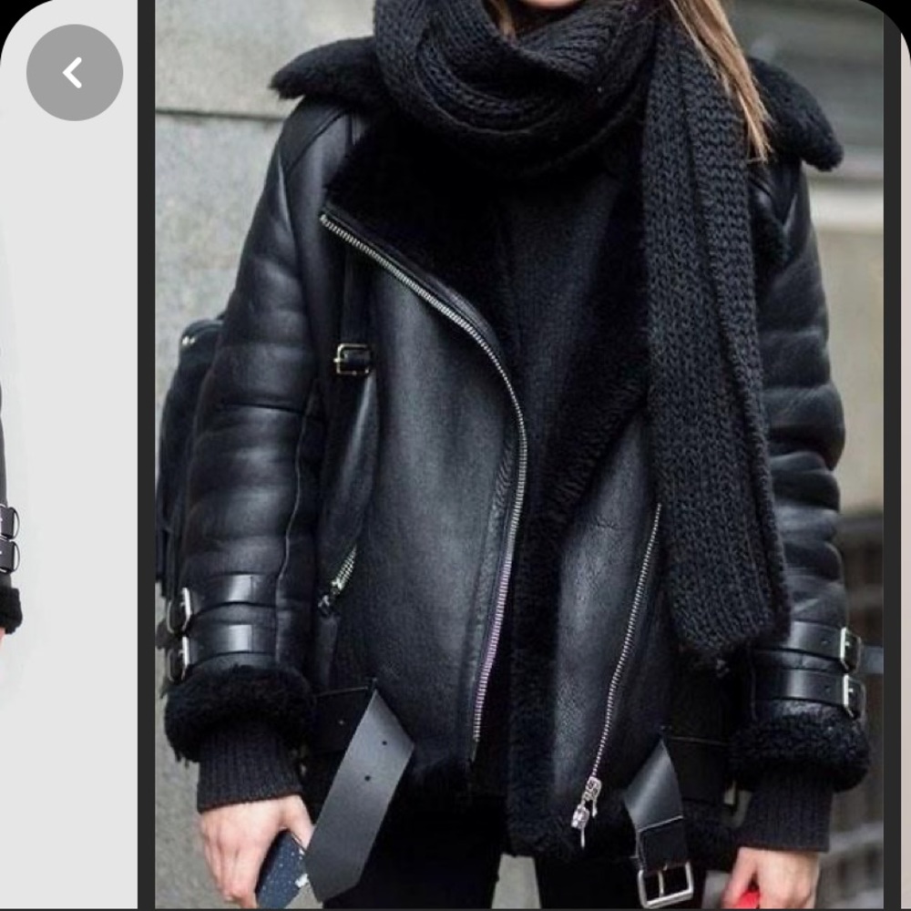 Abercrombie fur lined oversized coat